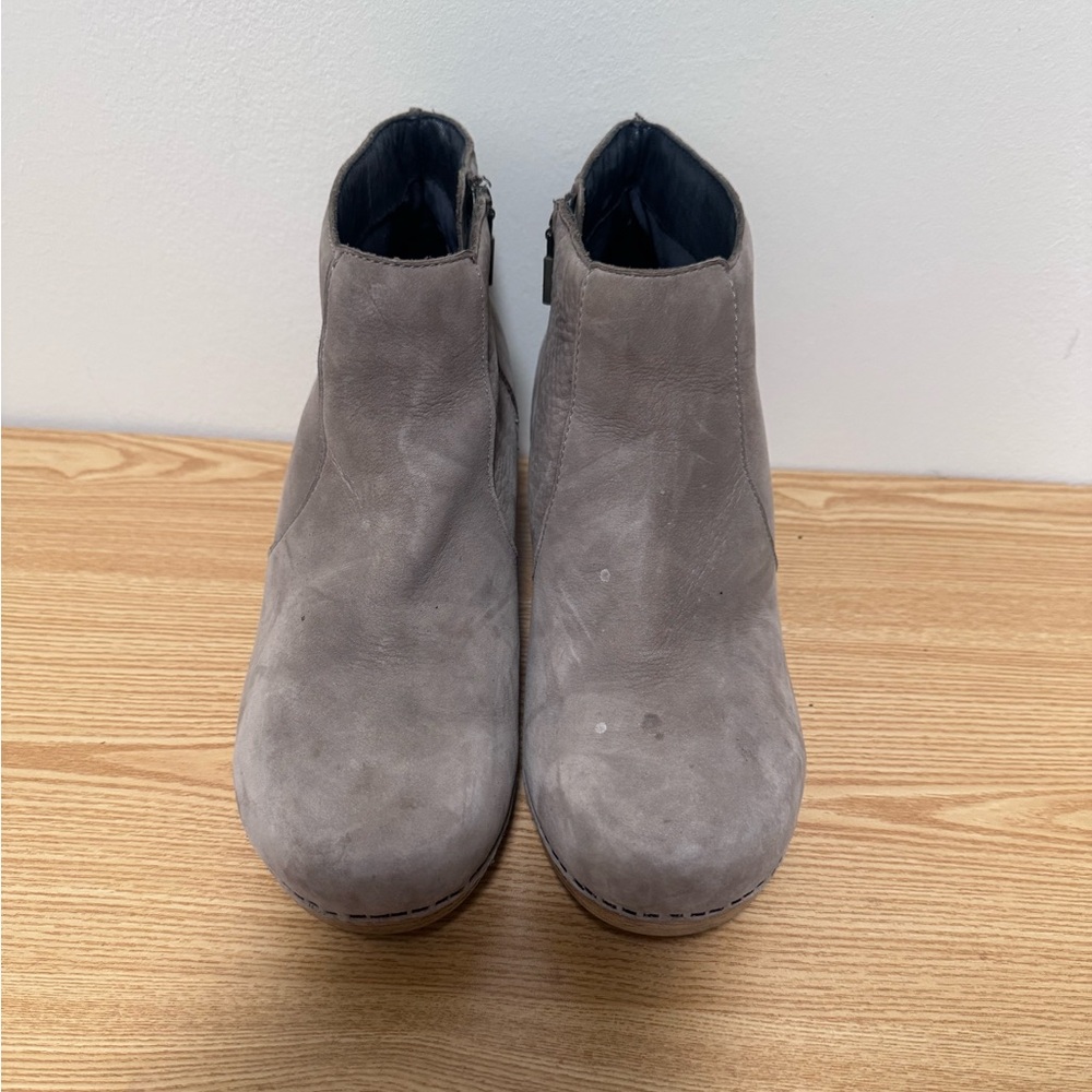 Dansko Gray Suede Ankle Booties - Picture 3 of 9